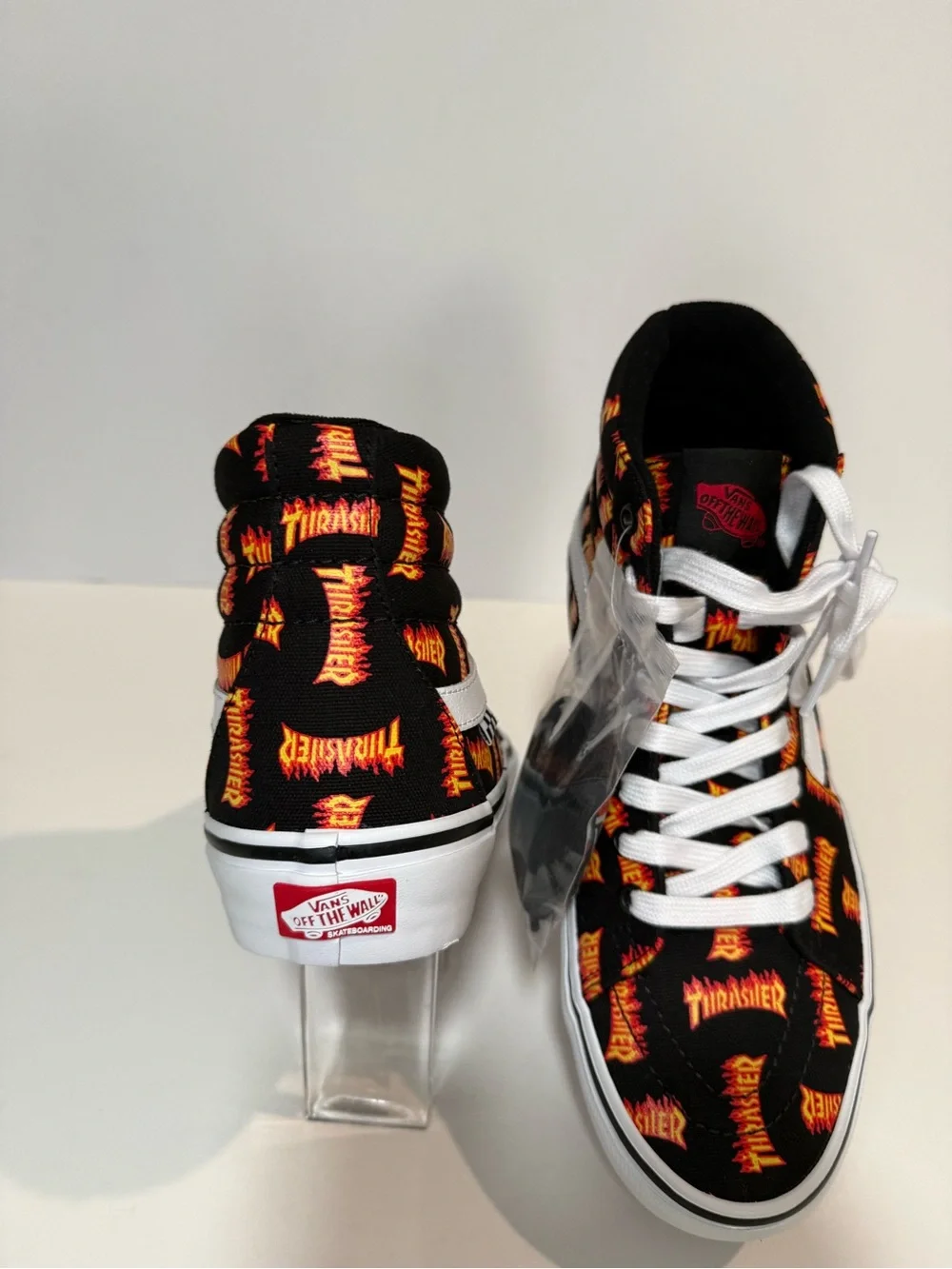 Vans Sk8-Hi Thrasher Flame Print High-Tops - Black, Orange, Yellow